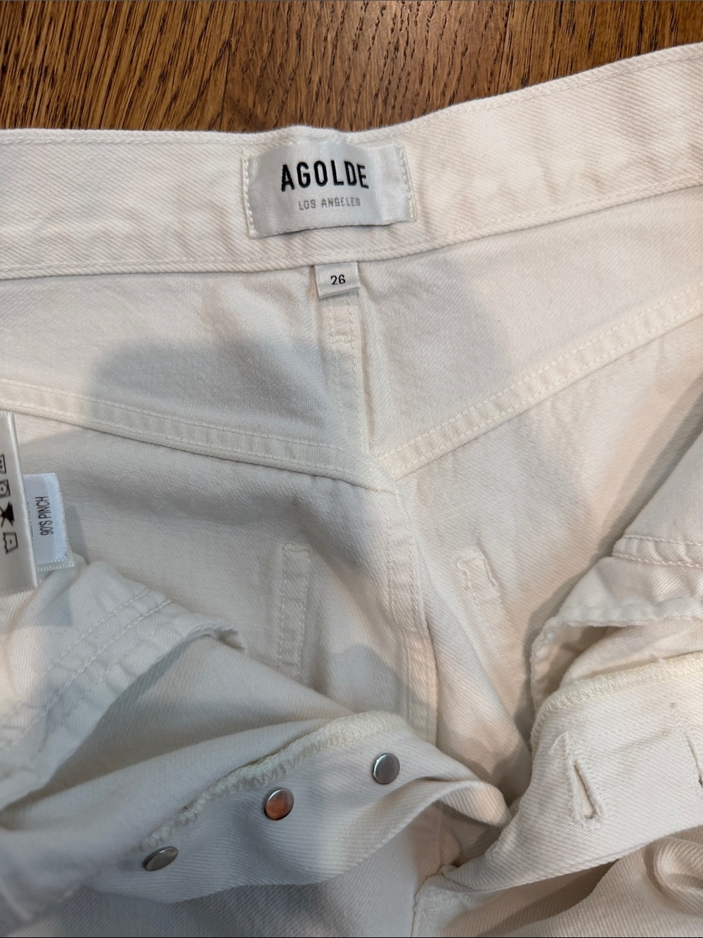 Agolde Cream 90s pinch Jeans - Picture 2 of 5